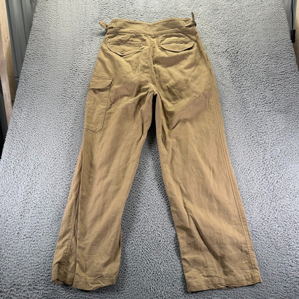 Banana Republic Women's Tan High-Rise Pleated Utility Track Pants - Picture 6 of 11
